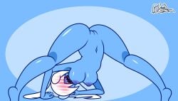 1girls bifa blush boo_(mario) boo_girl_(minus8) covered_eyes female ghost ghost_girl hairless_pussy huge_ass jack-o_pose mario_(series) naked nintendo nipples pussy shaved_pussy spread_legs super_mario_bros.