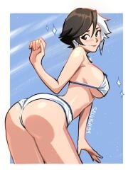 1girls 2d ass ass_focus big_ass big_breasts breasts clothed clothed_female female female_only luna_snow luna_snow_(marvel_rivals) marvel marvel_comics marvel_rivals selvish94 sideboob thick_thighs