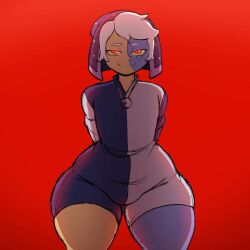 1boy artist_request looking_at_viewer male male_only smile solo tagme the_collector_(the_owl_house) the_owl_house thick_thighs two_tone_body wide_hips