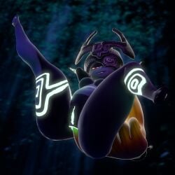3d_(artwork) absurd_res anal anal_fingering anus armor ass belly breasts clothing digital_media_(artwork) female fingering floating genitals glowing glowing_genitalia glowing_markings hands_behind_head headgear headwear helmet hi_res humanoid humanoid_pointy_ears imp looking_at_viewer markings midna nintendo pointy_ears pussy red_eyes shimshimakaze short_stack smug solo spread_legs spreading the_legend_of_zelda thick_thighs twili twilight_princess