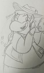 2025 2d 2d_(artwork) 2d_artwork 4n0nr4nd0m accurate_art_style accurate_body_type anthro avian bird black_and_white clothed clothed_female club_penguin disney female feral hat male male/female no_color on_model penguin penguin_girl penis ponytail puffle puffle_handler tagme traditional_art traditional_drawing_(artwork) traditional_media traditional_media_(artwork)