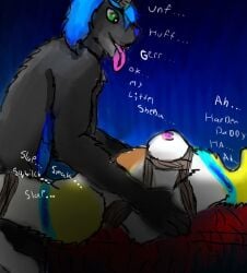 bondage bondage bound canid canine canis demon dex_longtail domestic_dog domestic_ferret female hi_res maggie_detz male mammal mustelid musteline mxf shiba_inu spitz true_musteline weasel