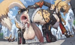 after_anal ai_generated cum cum_in_ass futanari gaping_anus intersex mcgold4553 pulchra_(zenless_zone_zero) zenless_zone_zero