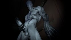 16:9 3d digital_media_(artwork) erection genitals ghost hi_res humanoid_genitalia humanoid_penis looking_at_viewer male monster non-human non-human_only outlast penis presenting solo solo_male spirit walrider widescreen