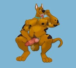 anthro armpit_hair balls belly big_balls big_penis bodily_fluids body_hair canid canine canis chest_hair collar domestic_dog dripping eating eating_food erection feet food genitals great_dane hanna-barbera hindpaw humanoid_genitalia humanoid_penis huskyralvar hybrid_genitalia hybrid_penis knot knotted_humanoid_penis knotted_penis male mammal mastiff molosser musk musk_clouds musky_armpit musky_balls musky_penis navel nipples paws penis saliva saliva_drip saliva_on_tongue sandwich_(food) scooby-doo scooby-doo_(series) solo tail