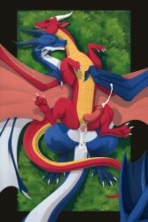 anal anal_orgasm anal_sex animal_genitalia blue_horn bodily_fluids claws cum cum_in_ass cum_inside cumshot dragon duo ejaculation erection feral feral_on_feral feral_penetrated feral_penetrating feral_penetrating_feral finger_claws furry genital_fluids genital_slit genitals grass hands-free horn leaking_cum long_neck long_tail lunalei lying male male/male male_penetrated male_penetrating male_penetrating_male membrane_(anatomy) membranous_wings mythological_creature mythological_scalie mythology on_back orgasm pawpads penetration penis pink_penis plant red_body red_membrane red_pawpads red_scales scales scalie sex shaded tail toe_claws white_claws white_horn white_membrane wings