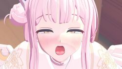 1girls 3d 3d_animation animated belch blue_archive blush blush burp burping cum cum_bubble cum_burp cum_gargling cum_in_mouth drinking_cum embarrassed female fully_clothed gargling gokkun light-skinned_female light_skin looking_at_viewer mika_(blue_archive) mikumikudance mmd mouthful nose_blush nubilia open_mouth pink_hair pov pov_eye_contact semen semen_in_mouth shorter_than_30_seconds solo sound sound_effects swallowing swallowing_cum swallowing_sounds tagme tea_party_(blue_archive) teeth throat_noise tongue trinity_general_school_student video yellow_eyes