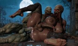 ai_generated anal bloodsucker cum cum_in_ass feet futanari intersex mcgold4553 s.t.a.l.k.e.r.