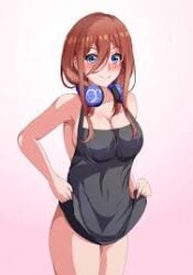 1futa 2025 :p abs ai_generated ass balls big_ass big_breasts big_penis blue_eyes bodily_fluids breasts brown_hair contrapposto foreskin from_below futa_only futanari go-toubun_no_hanayome headphones headphones_around_neck high_resolution highres indoors intersex lips looking_at_viewer nakano_miku penis precum precum_drip precum_string seductive_look self_upload serafuku shirt skindentation skirt solo solo_focus solo_futa stable_diffusion standing testicles thighhighs toned tongue uncircumcised veiny_penis