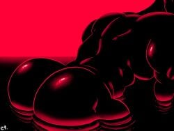 ass ass_focus bara beefy_demon_acc demon ethan_(beefy_demon_acc) gay male muscular muscular_back muscular_male pool round_ass shiny_skin wet_ass