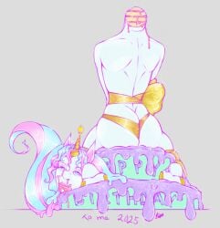 2025 ambiguous_gender ass big_butt birthday birthday_cake blue_eyes blue_hair cake cake_sitting candle candle_horn candy_gore clothed clothing colorful_theme crown dessert digital_media_(artwork) dirty english_text equid equine food food_creature food_fetish food_humanoid food_on_body food_on_face food_play footwear frosting frosting_hair fur gore hair hair_swirl headgear hooves horn horn_jewelry humanoid jelly_(food) jewelry konani legwear long_hair mammal misleading_thumbnail multicolored_hair mythological_creature mythological_equine mythology open_mouth pastel_theme pink_hair severed_body_part severed_head simple_background skimpy skimpy_bottomwear socks solo sparkles teeth text thigh_highs thigh_socks tiara two_tone_hair unicorn unusual_anatomy white_body white_fur yellow_bow yellow_clothing yellow_footwear yellow_hooves yellow_horn yellow_legwear yellow_ribbon yellow_socks yellow_thigh_highs yellow_thigh_socks