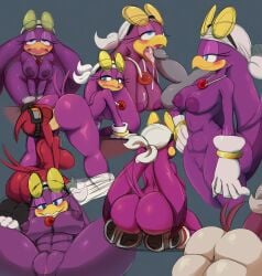 abs absurd_res ahe_gao anonymous_artist anthro ass avian babylonian_(sonic) beak big_butt biped bird blush bodily_fluids breasts bubble_butt butt_focus butt_shot clothed clothing color_edit colored cum cum_in_mouth cum_inside cunnilingus custom_character_(sonic_forces) digital_media_(artwork) duo eyelashes female female/female genital_fluids genitals gloves half-closed_eyes handwear hi_res hirundinid jewelry kerchief kneeling kneeling_oral_position looking_pleasured lying male male/female mostly_nude multiple_poses narrowed_eyes non-mammal_breasts oral oscine partially_clothed passerine pendant penis pose pussy rear_view rosa_(sssonic2) sega sex solo sonic_(series) sonic_forces sonic_riders sonic_the_hedgehog_(series) spread_legs spreading sssonic2 swallow_(bird) thick_thighs third-party_edit vaginal_fluids vaginal_penetration wave_the_swallow