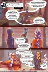 3girls aayla_secura ahsoka_tano barriss_offee big_ass big_breasts clothing comic comic_page female in_love lesson lucasfilm sith_erection_holocron star_wars teacher_and_student two_tweaks_(comic) vegaversio