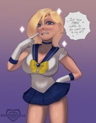 1girls big_breasts bishoujo_senshi_sailor_moon blonde_hair blue_eyes breasts cosplay dc dc_comics female female_only large_breasts power_girl sailor_uranus_(cosplay) smolsuccubus supergirl_(series)