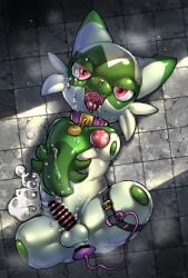 alternate_version_at_source amputee anthro bodily_fluids bondage bound buttplug censor_bar censored censored_genitalia chastity_cage chastity_device clothing digital_drawing_(artwork) digital_media_(artwork) disability forced generation_9_pokemon hi_res higher_resolution_at_source kinakomochi_199 latex latex_clothing latex_skinsuit lock_symbol machine male male_only nintendo open_mouth plug_(sex_toy) pokemon pokemon_(species) portal_amputation quadruple_amputee sex_toy simple_background skinsuit solo sprigatito submissive submissive_male suit sweat sweatdrop thinking_with_portals tight_clothing tongue tongue_out vibrator