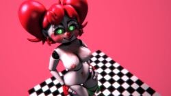 3d 3d_(artwork) animatronic areolae baby_(fnafsl) big_breasts breasts circus_baby_(fnaf) female female_only five_nights_at_freddy's five_nights_at_freddy's:_sister_location looking_at_viewer nipples nude nude_female pale_skin pussy red_hair robot robot_girl summer_of_87_baby super_elon
