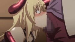 1boy animated black_choker black_tank_top blonde_hair blush censored choker deepthroat fellatio female forced irrumatio long_hair mion_minami mosaic_censoring oral oral_sex penis rakuen_shinshoku_island_of_the_dead raped_female rolling_eyes shiny_skin sucking sucking_penis tank_top tearing_up tentacle tentacle_sex testicles yellow_eyes zombie