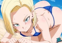 android 18 from dragon ball by taozaru