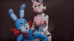 2girl 2girls 3d afafafewg animatronic animatronics ass ass_grab bedroom blue_skin blush bowtie bunny_ears censored female five_nights_at_freddy's five_nights_at_freddy's_2 five_nights_at_freddy's_4 fnaf fnaf_2 fnaf_4 fox_ears fuck_nights_at_frederika's furry furry_tail glowing_eyes green_eyes grope grope_from_behind highres hip_grab lesbian looking_at_camera looking_at_viewer mangle_(fnaf) on_all_four on_all_fours pink_skin robot robotic sex smiling tail tie tits toy_bonnie_(fnaf) white_hair white_skin yellow_eyes