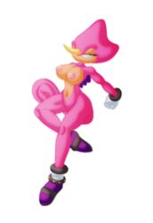 alternate_body_type big_breasts breasts chaossabre espio_the_chameleon female genderswap_(mtf) gloves horn navel nipples nude pussy reptile rule_63 scalie sega shoes sonic_(series) sonic_the_hedgehog_(series)