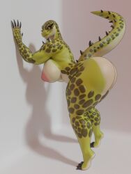 3d anthro ass big_breasts big_butt breasts digital_media_(artwork) female hi_res huge_breasts huge_butt huge_thighs looking_at_viewer nipples nude raguda reptile scalie simple_background solo tail thick_thighs wide_hips