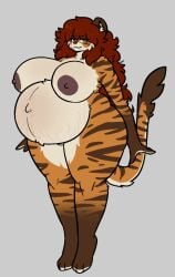 big_breasts breasts cleavage female furry huge_breasts mexifurfoof nipples pregnant ready_to_pop tagme thick_thighs wide_hips