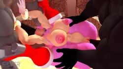 amy_rose animated anthro anthro_on_anthro anthro_penetrated anthro_penetrating anthro_penetrating_anthro barn big_ass big_breasts big_penis bouncing_breasts sega silvertilver sonic_(series) sound sound_effects spitroast tagme video