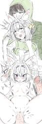 1boy animal_ear_fluff animal_ears bangs black_hair blush breasts brown_hair cum cum_in_pussy ejaculation eyebrows_visible_through_hair female filian_(vtuber) hair_between_eyes hair_ornament indie_virtual_youtuber male missionary multiple_views navel nipples nude open_mouth overflow penis pointy_ears purple_eyes pussy sex short_hair spread_legs straddling straight sweat tagme uncensored vaginal_penetration vedal987 virtual_youtuber