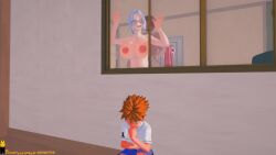 1girls 2boy 3d 3d_animation against_wall animated big_ass big_breasts blonde_hair breasts cheating climax dark-skinned_male female glasses koikatsu light-skinned_female male male/female mother naked natural_breasts netorare nipples no_bra ntr penetration pron-mimimister red_hair sex_from_behind sound standing standing_sex straight straight_sex tagme vaginal_penetration vaginal_sex video voyeur wall wife