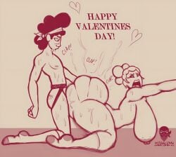 1boy1girl big_ass big_breasts clapping_ass cripto doggy_style fat_ass female heart_symbol huge_breasts male naomi_collins saggy_breasts socks straight tonicartz valentine's_day