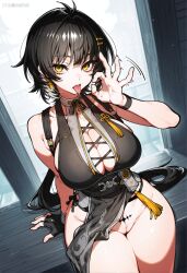 1girls a1exwell ai_generated breasts fellatio_gesture female female_rover_(wuthering_waves) large_breasts motion_lines pelvic_curtain_aside pubic_tattoo pussy rover_(wuthering_waves) stable_diffusion tacet_mark_(wuthering_waves) thick_thighs wuthering_waves