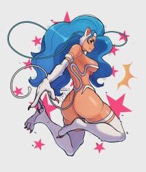 2hot! animal_ears animal_tail big_ass big_breasts big_breasts big_butt big_thighs big_titties blue_hair curvaceous curvaceous_female curvaceous_figure curvy curvy_figure curvy_hips darkstalkers felicia_(darkstalkers) feline feline_ears feline_humanoid feline_tail female female_focus female_only long_hair looking_at_viewer thigh_highs
