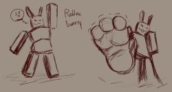 bare_feet bare_foot barefoot blocky_body bunny feet feet_fetish feet_focus foot_fetish foot_focus rabbit roblox robloxian spyisart tagme toes