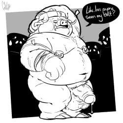 a_minecraft_movie anthro arm_over_head armor balls being_watched belly big_balls big_penis blush blush_lines bodily_fluids body_hair clothing crowd_watching cum cum_drip dialogue digital_media_(artwork) domestic_pig dripping embarrassed english_text erection foreskin general_chungus genital_fluids genitals gorochuinboxers group half-erect hand_behind_head headgear helmet hi_res hooves huge_balls huge_cock humanoid_genitalia humanoid_penis looking_at_another male mammal microsoft minecraft mojang monochrome navel nipple_piercing nipples nude nude_male open_mouth overweight overweight_anthro overweight_male penis piercing piglin precum precum_drip pubes question question_mark retracted_foreskin simple_background solo solo_focus speech_bubble suid suine sus_(pig) sweat text tusks white_eyes xbox_game_studios