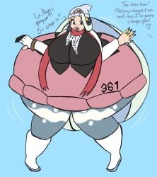 ass_body ass_expansion ass_focus bimbofication breast_expansion breasts dawn_(pokemon) expansion gigantic_ass melony_(pokemon) pokemon transformation_sequence