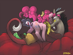 333456 chimera discord_(mlp) draconequus equine female friendship_is_magic horse insertion interspecies male my_little_pony penetration pinkie_pie_(mlp) pussy smooth_skin vaginal_penetration