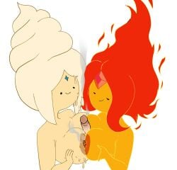 absurd_res adventure_time areola big_breasts breast_play breasts brown_areola brown_nipples cartoon_network collaborative collaborative_sex collaborative_titfuck dessert digital_media_(artwork) dot_eyes dripping elemental_creature elemental_humanoid female fire fire_creature fire_humanoid flame_princess flaming_hair food food_creature food_hair food_humanoid forehead_gem frozen_yogurt_princess gem genitals group group_sex hair hi_res human humanoid ice_cream ice_cream_creature ice_cream_hair ice_cream_humanoid inker_comics look_alikes male male/female mammal melting melting_ice_cream nipples not_furry nude orange_areola orange_body orange_skin pseudo_hair red_gem red_nipples sex simple_background simple_eyes smile smoke tan_body tan_skin threesome titjob toony trio