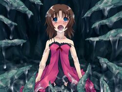 blush empty_eyes monster open_mouth rape saliva tears tentacle tentacle_rape