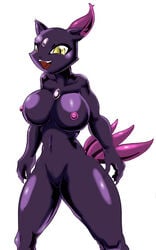 bb breasts female female_only furry furry_only large_breasts personification pokemon pokemon_(species) pokemon_gsc smile sneasel solo straight_hair yellow_eyes