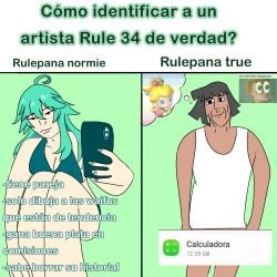 1boy 1girl artists bikini breasts calculator caption curimomo emoji green_background green_hair hi_res humor jeffrey_epstein legs mario_(series) meme meme_reference minus8_(character) nintendo nipples_visible_through_clothing phone princess_peach rule_34 rule_34-tan shitpost spanish_description spanish_text traced