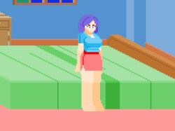 1girls 2d animated bed blue_eyes blue_hair breasts female game_cg groin hotel_girl_(sensual_pleasure) hotel_girl_(sensual_pleasure_3) jermaneels panties pencil_skirt pixel_animation pixel_art presenting presenting_hindquarters presenting_panties sensual_pleasure_3 sitting sitting_on_bed skirt spread_legs spreading tagme thighs underwear white_panties white_underwear