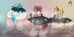 3females 3girls akita_neru animated animation aqua_hair ass ass_bigger_than_head ass_up asscheeks asses_touching big_ass big_butt blonde_female blonde_hair blue_hair buttcheeks butts_touching cheeks clapping evedeve facesit facesitting female_focus femdom hatsune_miku huge_ass huge_butt hyper hyper_ass hyper_butt kasane_teto loop no_sound red_hair shaking shaking_ass shaking_butt squished_ass squishing tagme utau video vocaloid