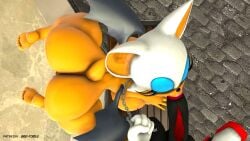 blowjob grey-yordle public_nudity public_sex rouge_the_bat shadow_the_hedgehog