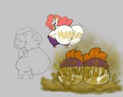 1girls absurd_res adult_female aged_up ass big_ass bottom_heavy brat cartoon_network curly_hair doodles fart fart_cloud fart_fetish farting farting_at_viewer female_farting ginger_hair gold_tattoo grown_up heels huge_ass hyper_ass illis large_ass massive_ass massive_thighs powerpuff_girls princess_morbucks rich_female solo solo_female solo_focus tattoo_on_butt thick_thighs