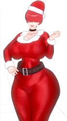 1girls big_breasts christmas curvaceous curvy_female huge_breasts kiminodonuts king_of_fighters light-skinned_female light_skin long_hair nipples pale-skinned_female pale_skin red_hair shermie_(kof) thick voluptuous voluptuous_female