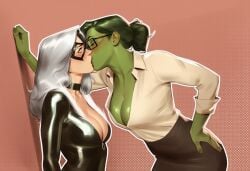 2girls ai_generated big_ass big_breasts big_thighs black_cat_(marvel) breasts curvaceous curvy curvy_figure digital_media_(artwork) felicia_hardy female female_only giantess green-skinned_female green_body green_hair green_skin hips hourglass_figure huge_ass huge_breasts huge_thighs hulk_(series) jennifer_walters large_ass large_breasts large_female large_thighs legs light-skinned_female light_skin macro macro_female marvel marvel_comics mature mature_female mini_giantess phophopho she-hulk slim_waist spider-man_(series) tall tall_female thick thick_hips thick_legs thick_thighs thighs voluptuous waist white_hair wide_hips wide_thighs