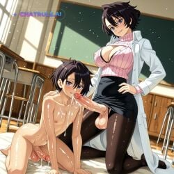 1futa 1girl ai_assisted ai_generated bikini_top biting_own_lip black_hair blowjob breasts cleavage completely_nude_male cowboy_shot curvy detailed_feet dominant_futa dutch_angle dynamic_pose erect_cock erect_nipples femdom full_body futa_dominating_male futa_on_male futadom hair_between_eyes hand_on_own_hip happy head_tilt hinata large_breasts light_particles light_smile looking_at_viewer massive_tits masturbating official_style oiled_skin parted_lips pink_dress portrait purple_eyes school screencap short_hair simple_background smile submissive_male tensei_shitara_slime_datta_ken
