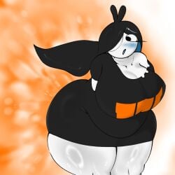 1girls big_ass big_breasts big_butt blushing chubby chubby_female dajugong fart fart_cloud fart_fetish farting fat_ass fat_female ramone_(roockrt)