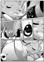 anus black_and_white closed_eyes comic heart kissing minccino monochrome nintendo panting penetration pikachu pokemon pokemon_(species) sex tom_smith vaginal_penetration video_games