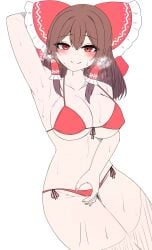 1girls bikini breasts female female_only mikan7f reimu_hakurei tagme touhou
